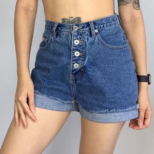 VINTAGE Route 66 Mom Jean Shorts High Waist